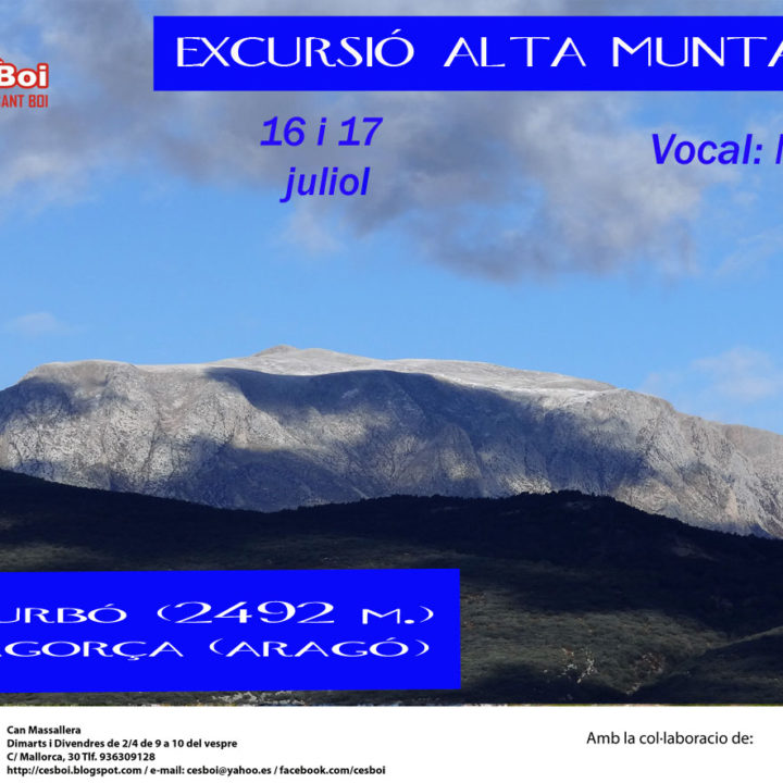 15 i 16 de Juliol: Sortida alta muntanya al massís del Turbó (Ribagorza)
